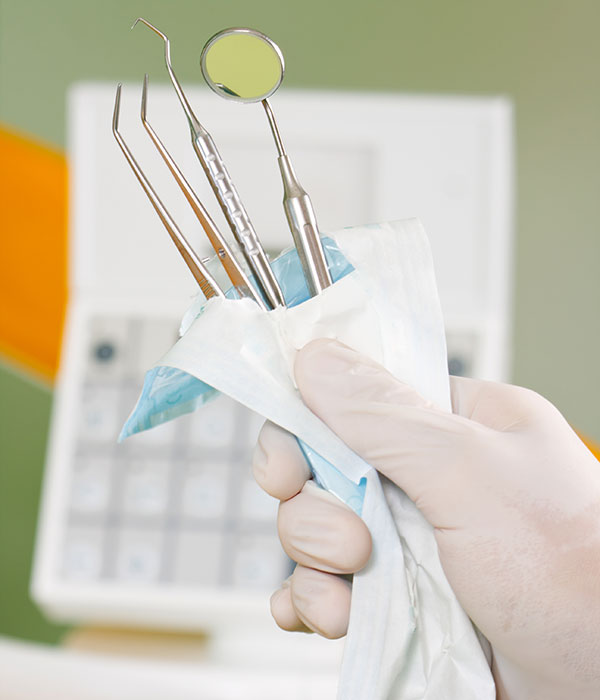 sterile Zahnarzt Werkzeuge